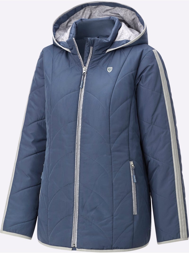 Doudoune Finitions Très Contrastées - Taille Standard - Witt Bleu gris - Kiabi