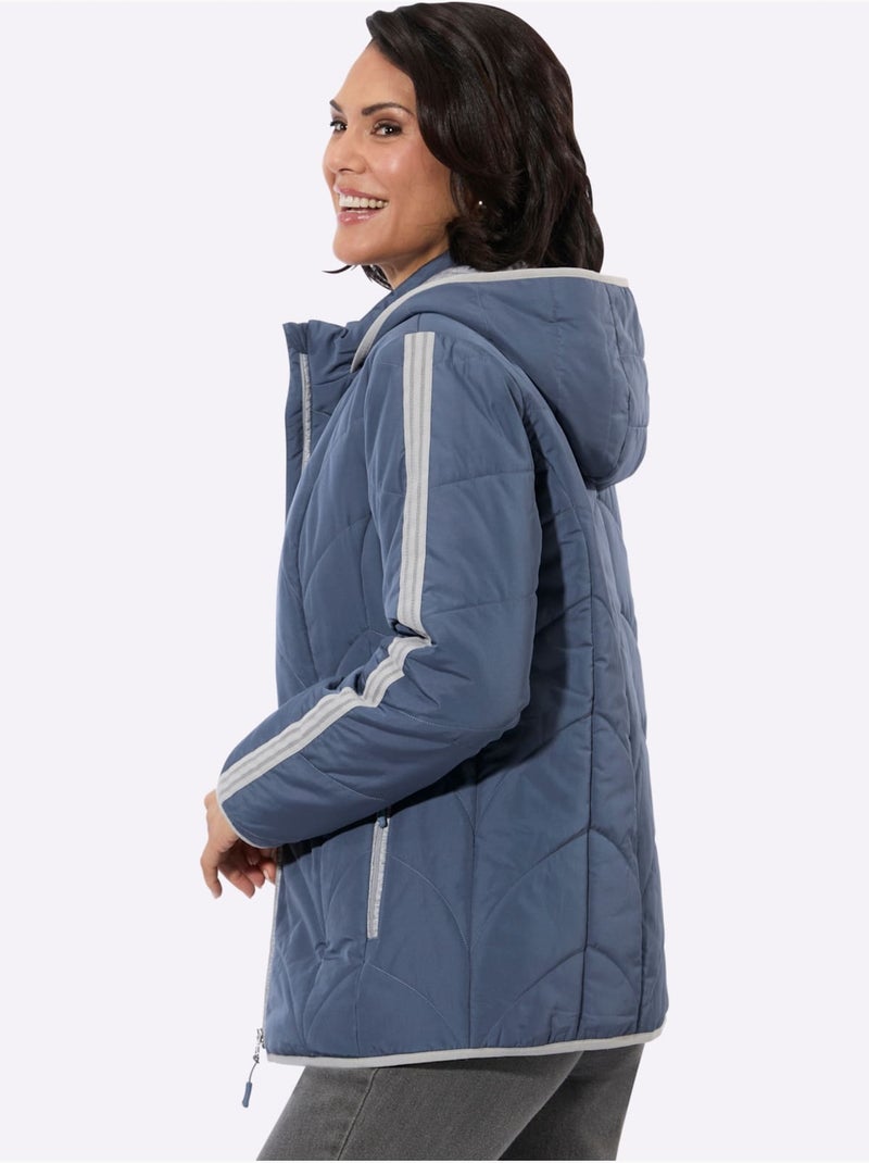 Doudoune Finitions Très Contrastées - Taille Standard - Witt Bleu gris - Kiabi