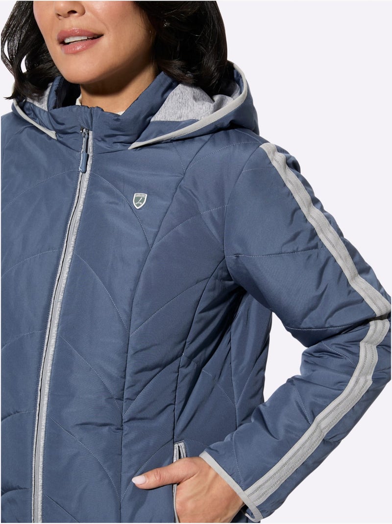 Doudoune Finitions Très Contrastées - Taille Standard - Witt Bleu gris - Kiabi