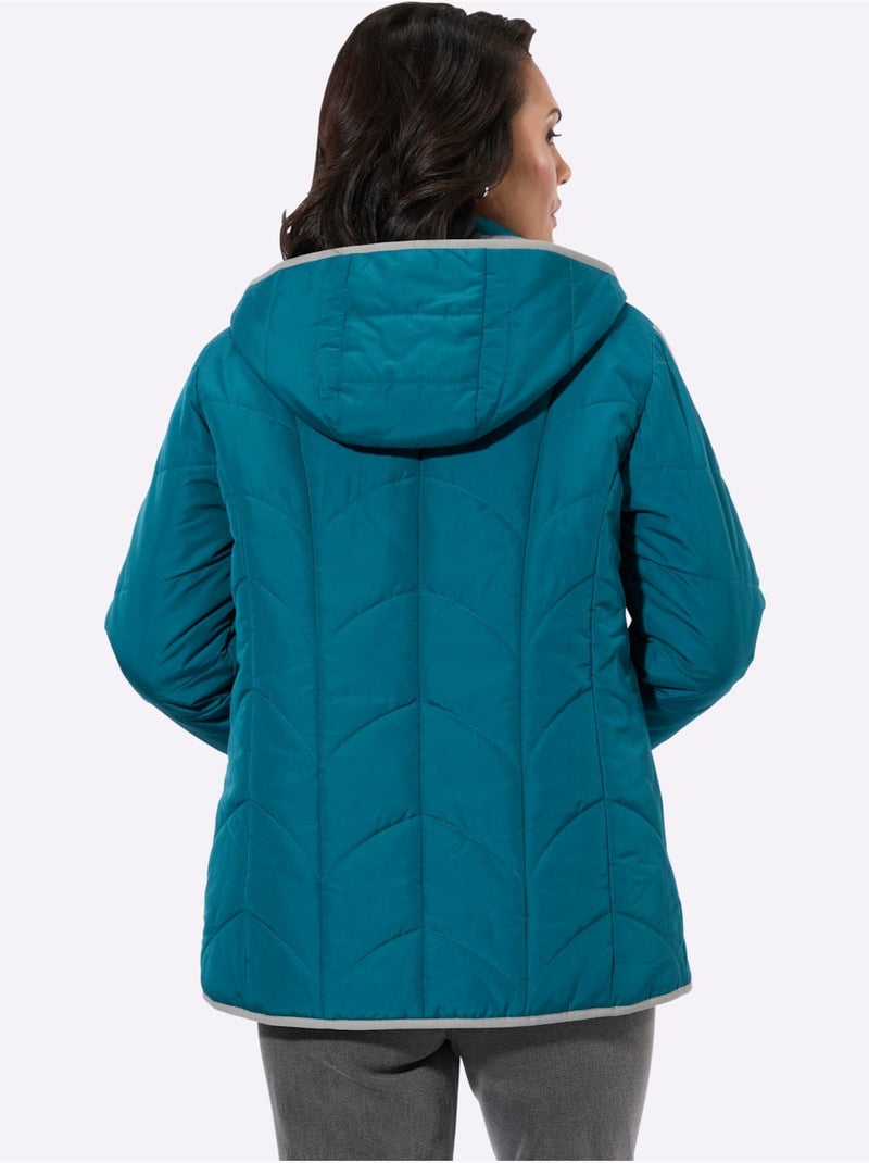 Doudoune Finitions Très Contrastées - Taille Standard - Witt Bleu pétrole - Kiabi