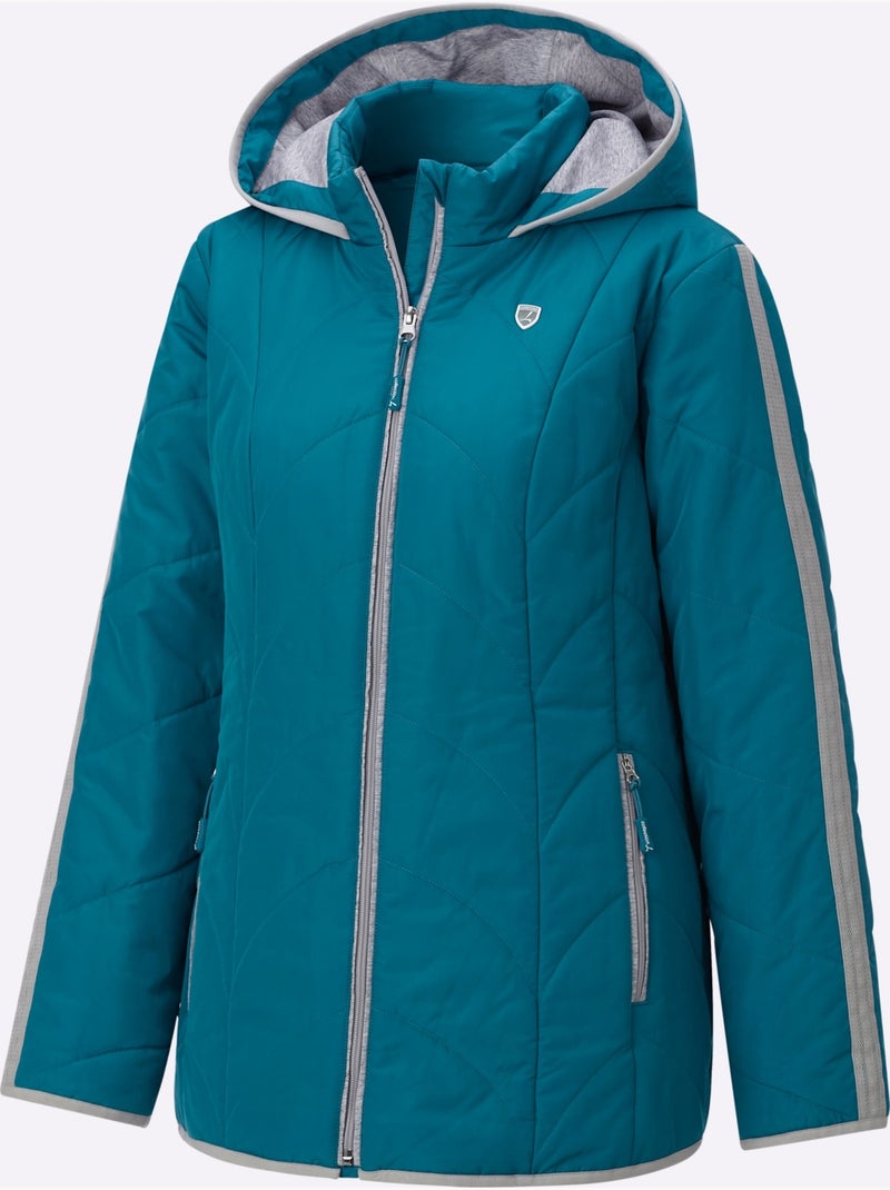 Doudoune Finitions Très Contrastées - Taille Standard - Witt Bleu pétrole - Kiabi
