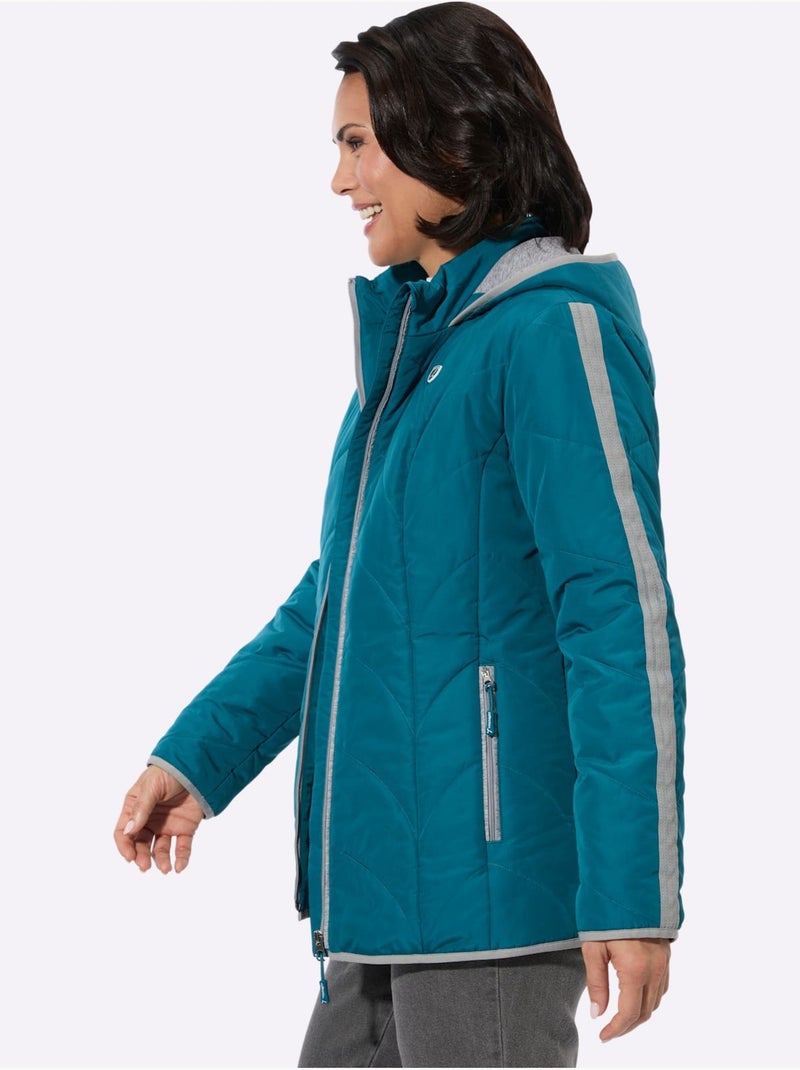 Doudoune Finitions Très Contrastées - Taille Standard - Witt Bleu pétrole - Kiabi
