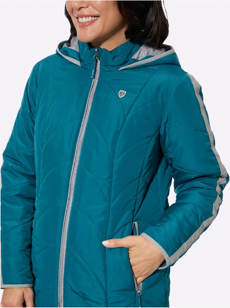 Doudoune Finitions Très Contrastées - Taille Standard - Witt Bleu pétrole - Kiabi