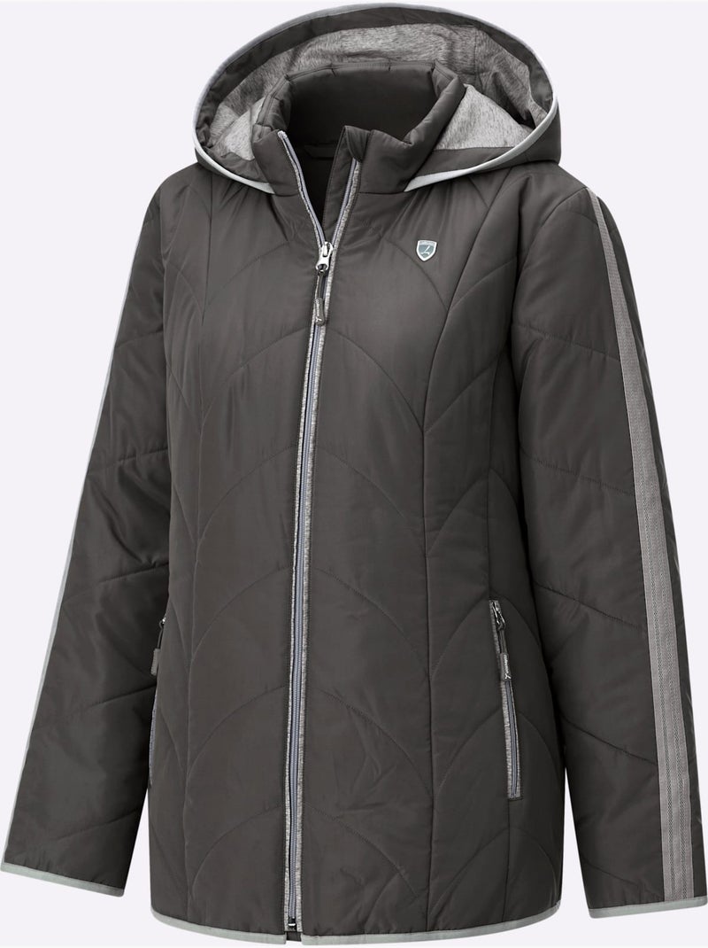 Doudoune Finitions Très Contrastées - Taille Standard - Witt Gris - Kiabi