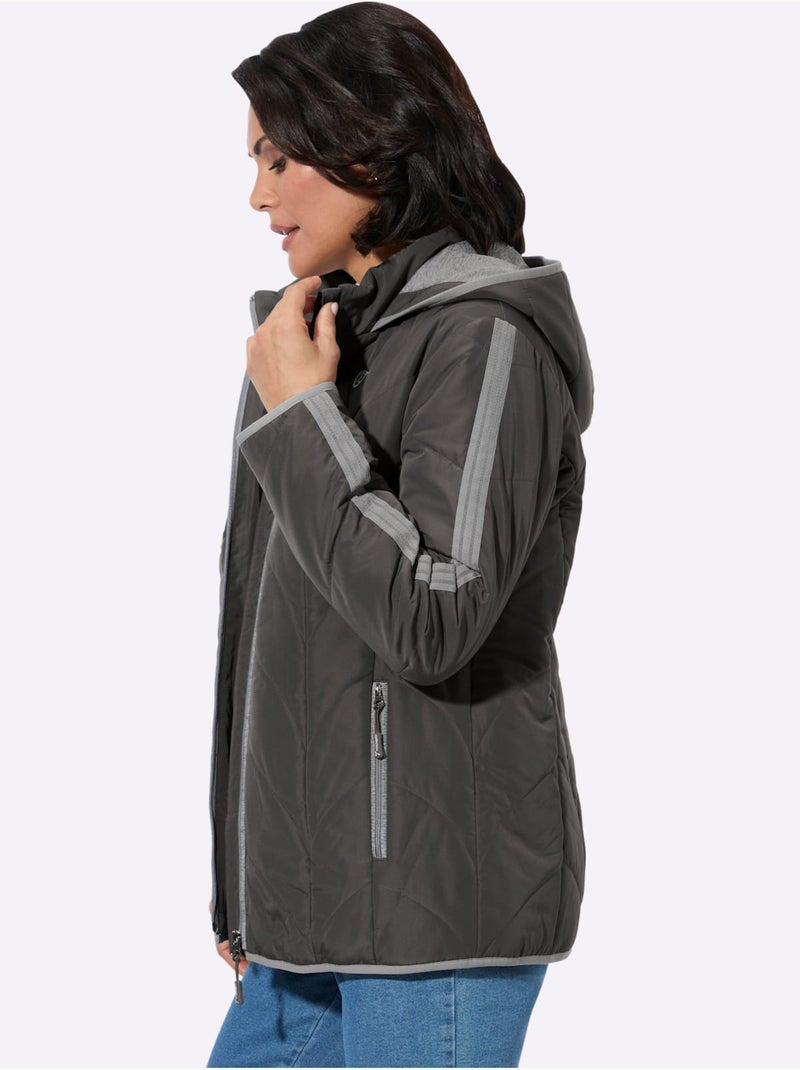 Doudoune Finitions Très Contrastées - Taille Standard - Witt Gris - Kiabi