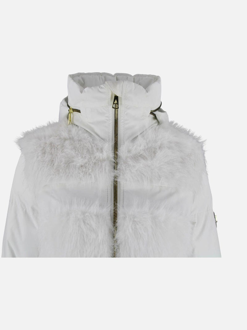 Doudoune fourrure AFOURIR - PEAK MOUNTAIN Ecru - Kiabi