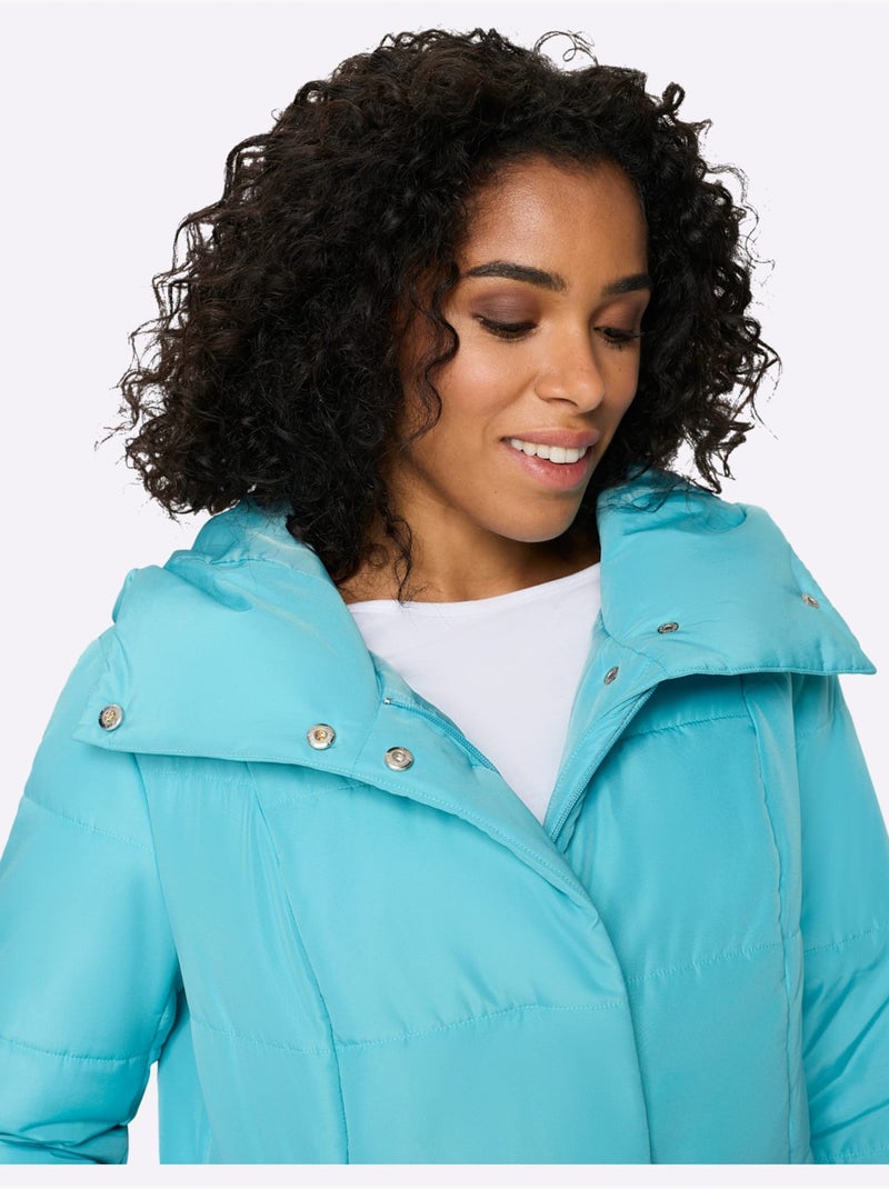 Doudoune Glissière Sous Patte De Boutonnage Pression - Taille Standard - Moda Vilona Bleu encre - Kiabi