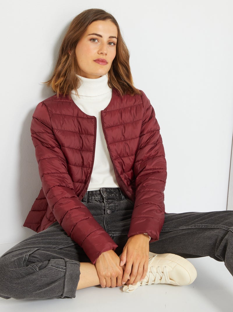 Doudoune imperméable Rouge bordeaux - Kiabi