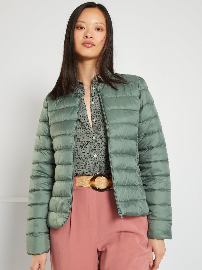 Doudoune imperméable Vert - Kiabi