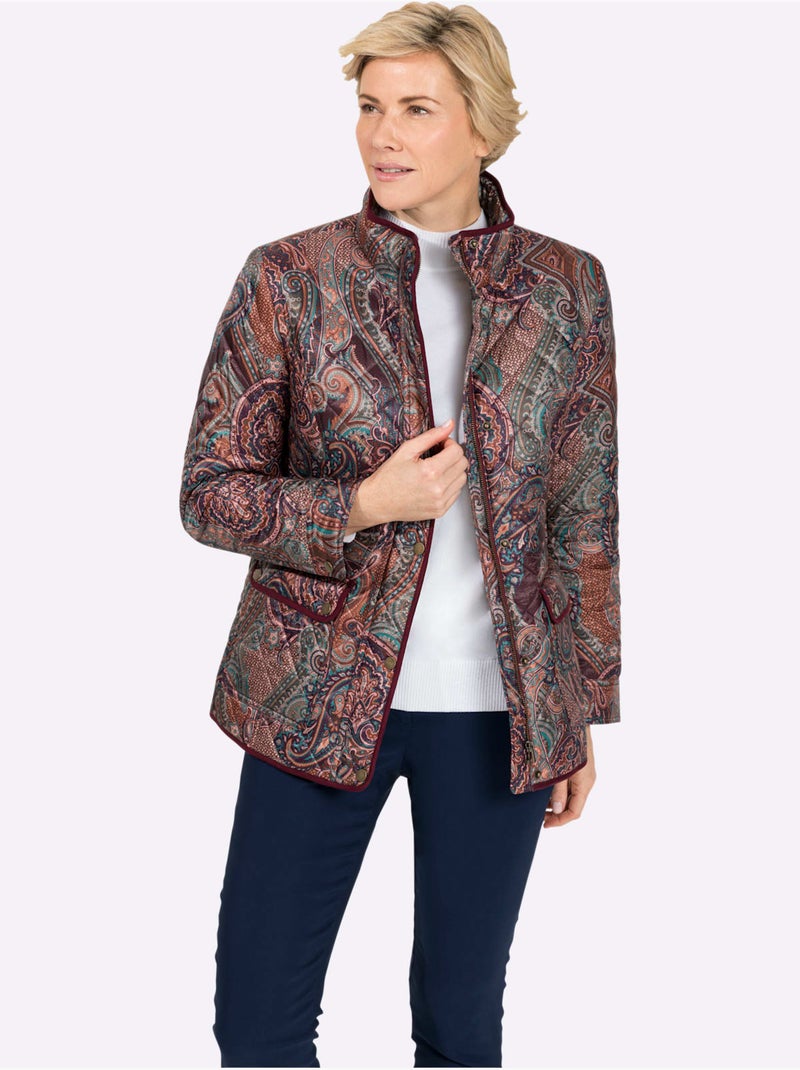 Doudoune imprimé facile à assortir - taille standard - witt Bleu Bordeaux - Kiabi