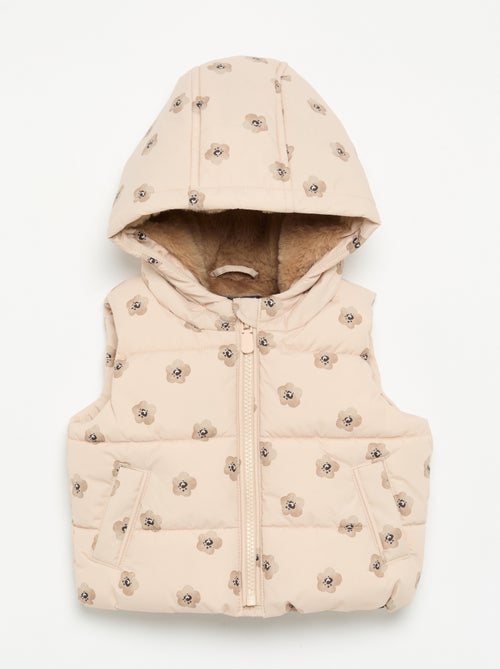 Doudoune imprimée à capuche sans manches - Kiabi Doudoune imprimée à capuche sans manches - Kiabi