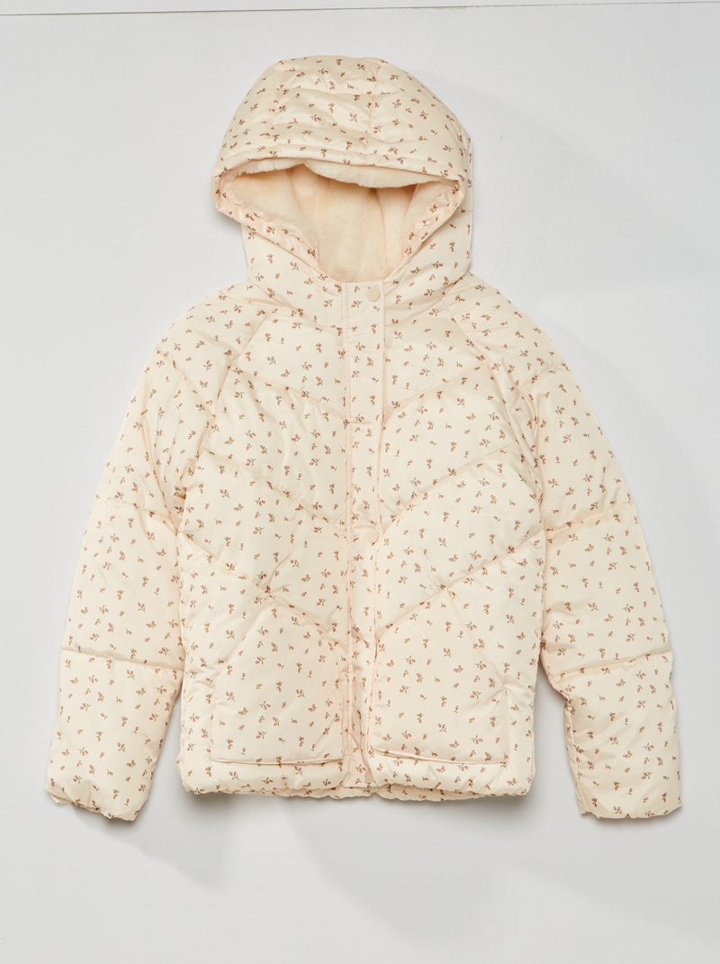 Doudoune imprimée avec doublure polaire Blanc - Kiabi