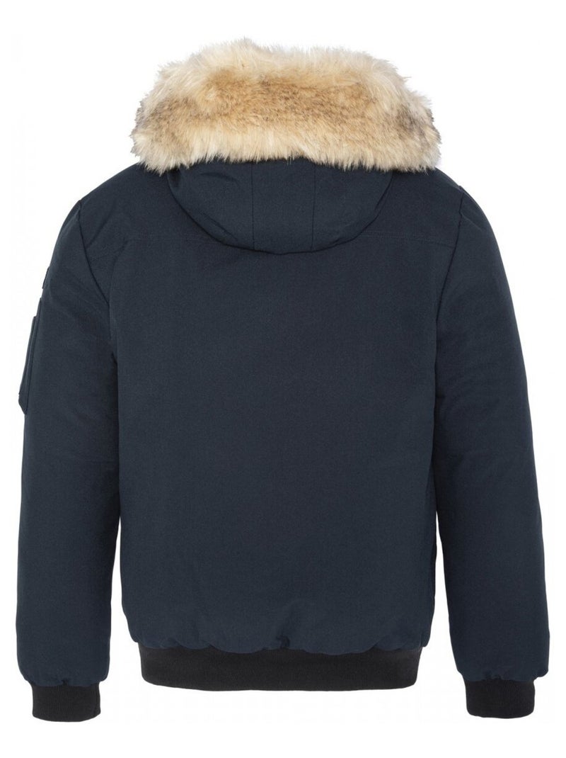 Doudoune Keyburn marine unie coupe régular avec un col à capuche Bleu - Kiabi