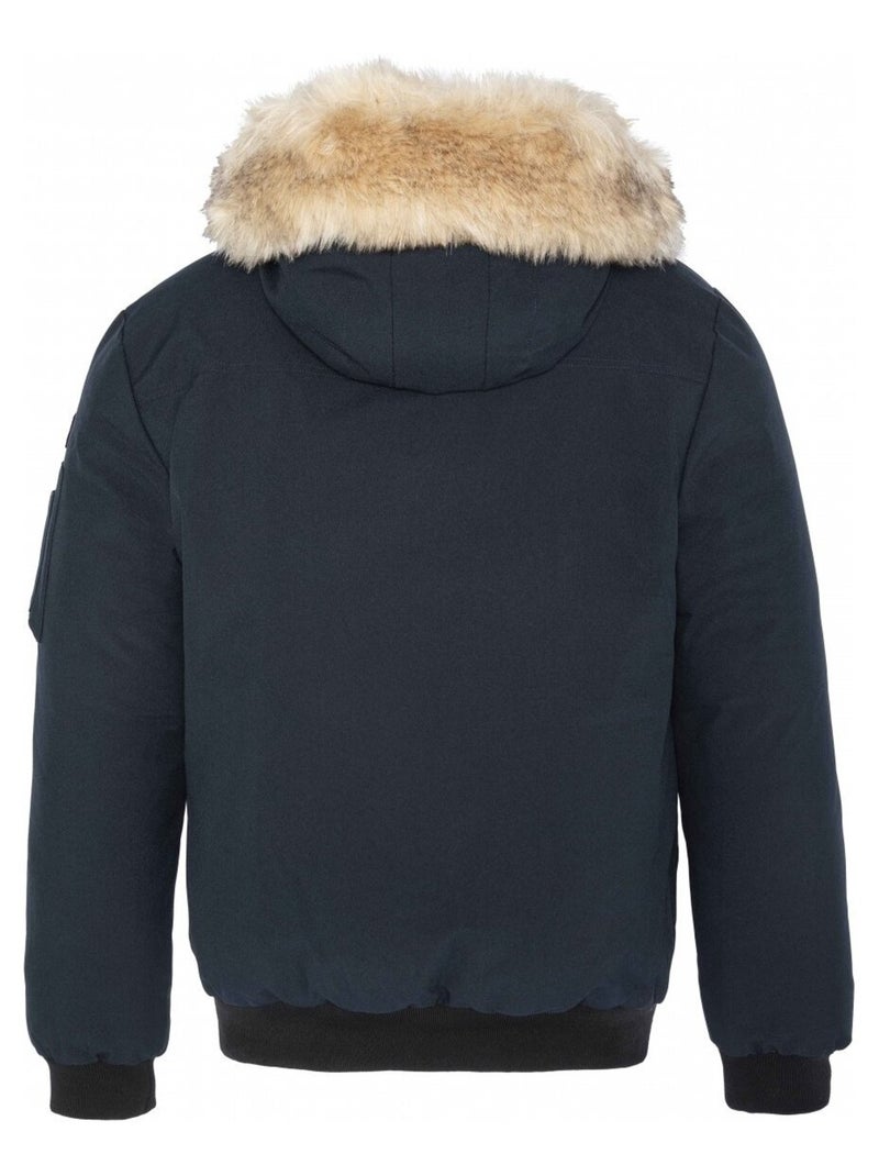 Doudoune Keyburn marine unie coupe régular avec un col à capuche Bleu - Kiabi