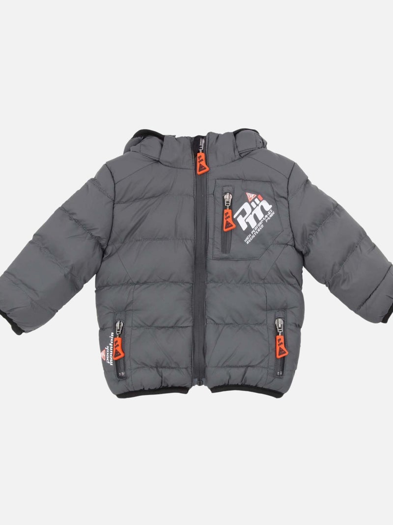 Doudoune layette LECARFO gris anthracite - Kiabi