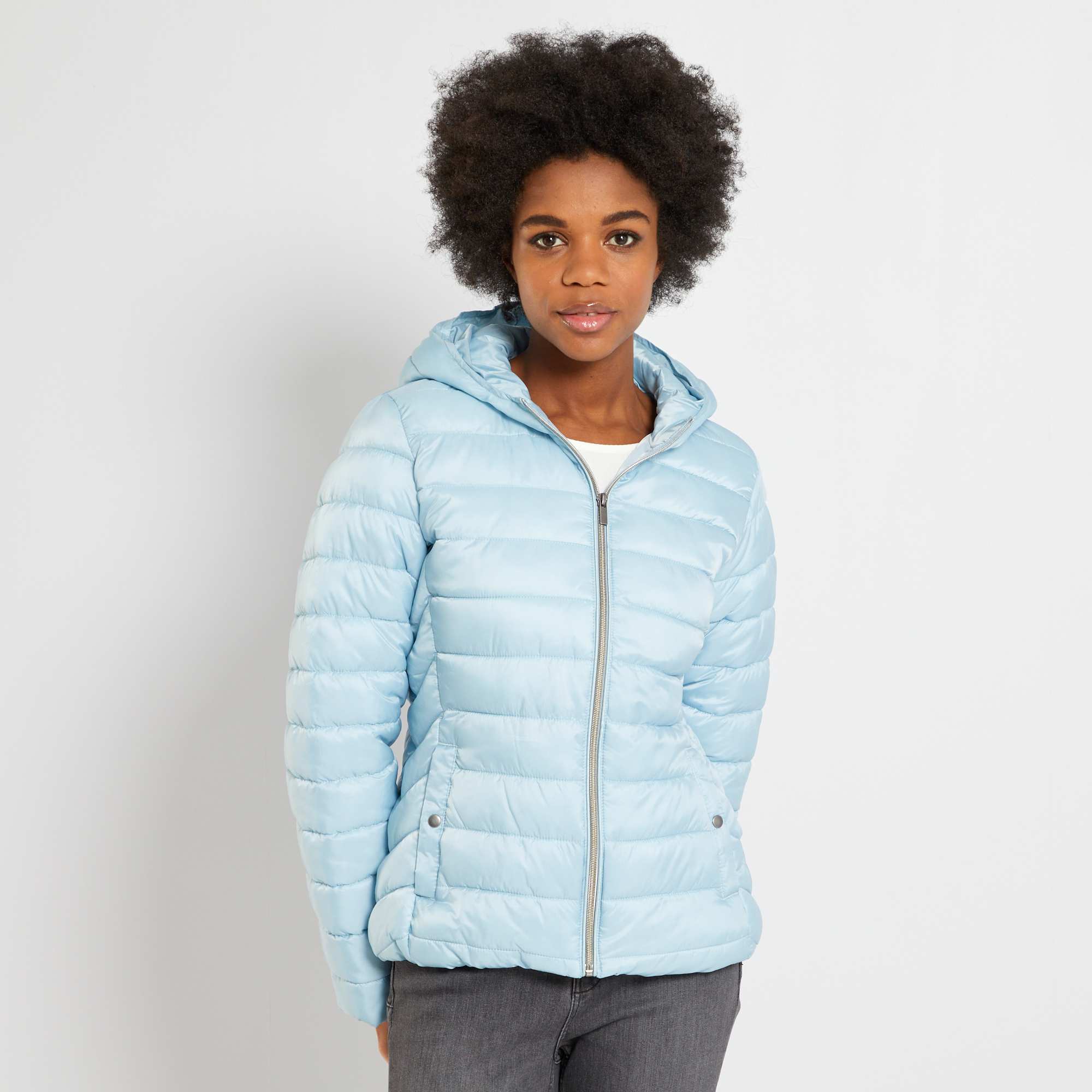 Doudoune Légère Longue Femme - Matelassée, Avec Capuche - Imperméable Et Compressible - Taille Grande