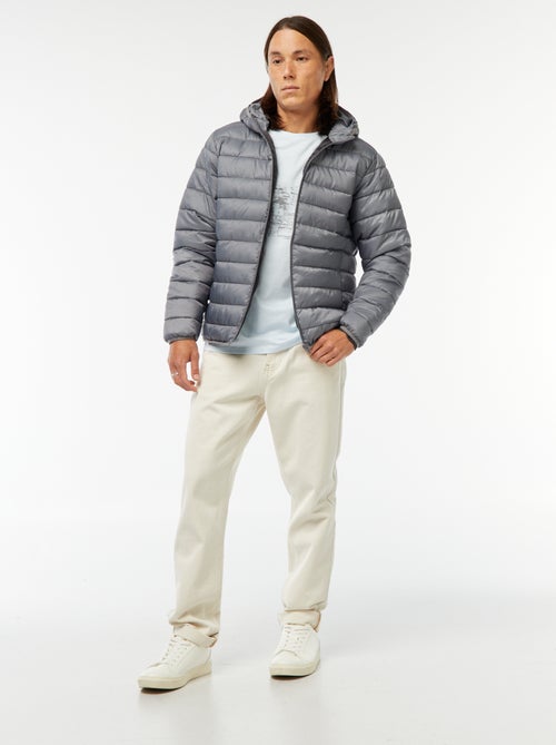 Doudoune légère à capuche - Kiabi