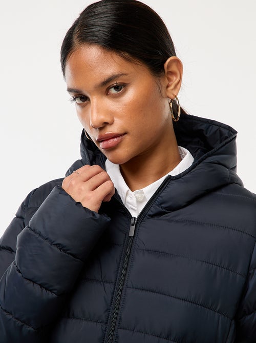 Doudoune légère à capuche unie - Kiabi