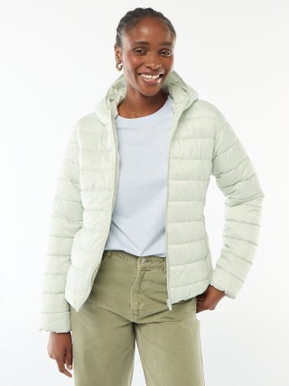 Doudoune légère à capuche unie