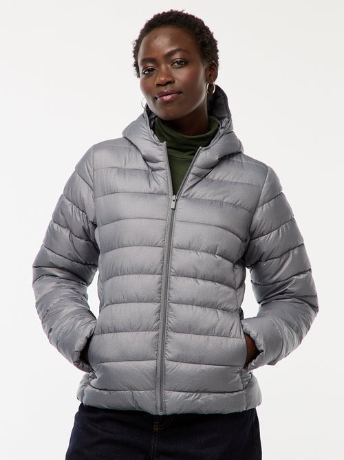 Doudoune légère à capuche unie - Kiabi