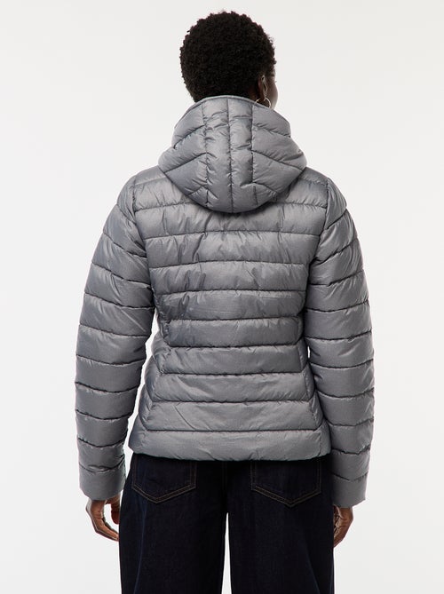 Doudoune légère à capuche unie - Kiabi