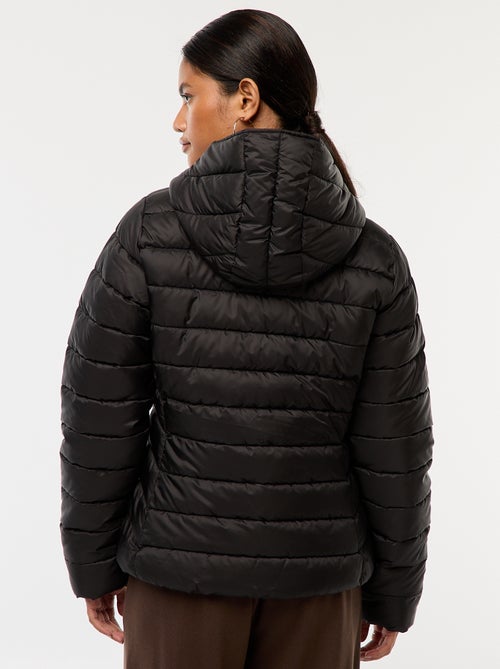 Doudoune légère à capuche unie - Kiabi