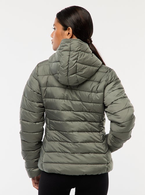 Doudoune légère à capuche unie - Kiabi