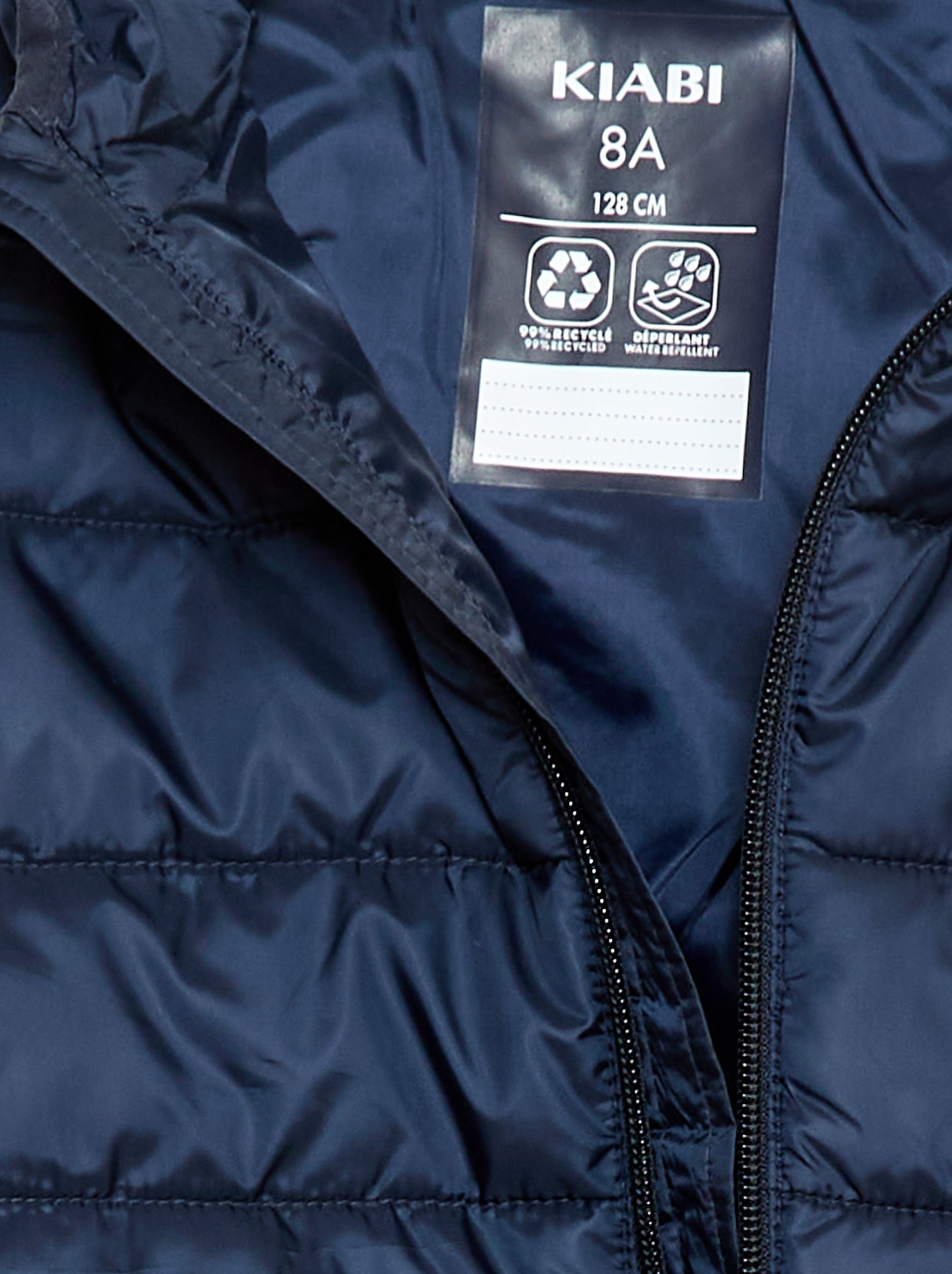NEUVE VESTE DOUDOUNE AVEC CAPUCHE FIXE TEINTE NOIRE T 48