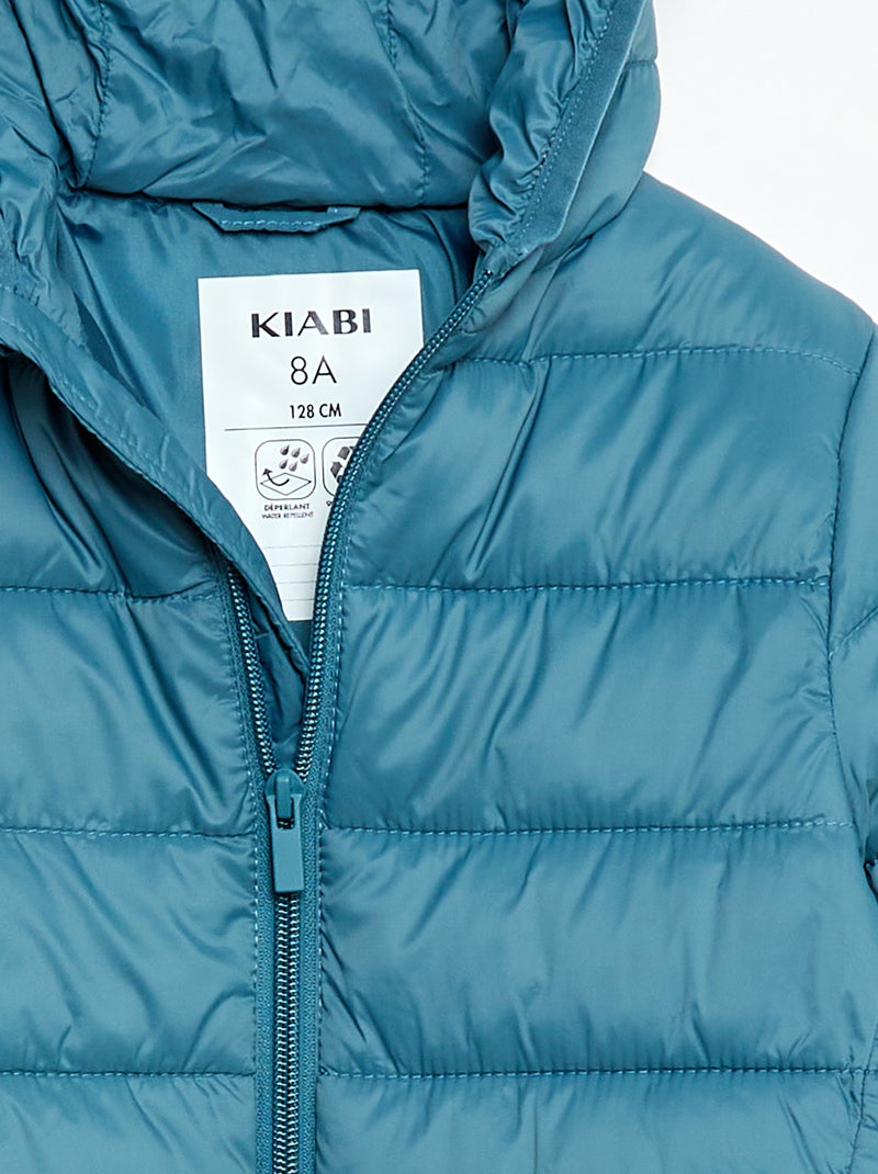 Doudoune légère avec capuche Bleu - Kiabi