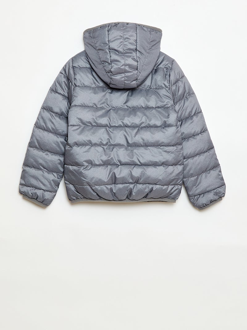Doudoune légère avec capuche Gris - Kiabi