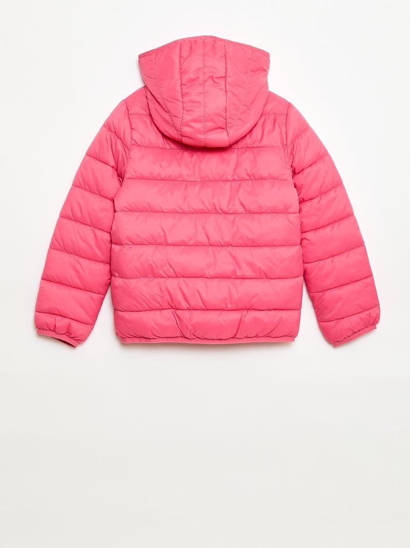 Doudoune légère avec capuche Rose - Kiabi