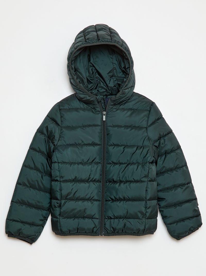 Doudoune légère avec capuche Vert - Kiabi