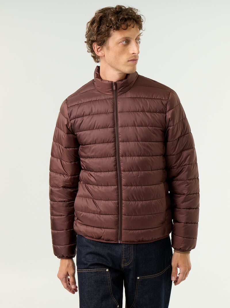 Doudoune légère avec ouverture zippée Marron - Kiabi