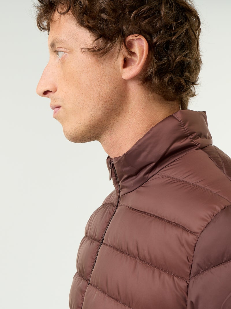 Doudoune légère avec ouverture zippée Marron - Kiabi