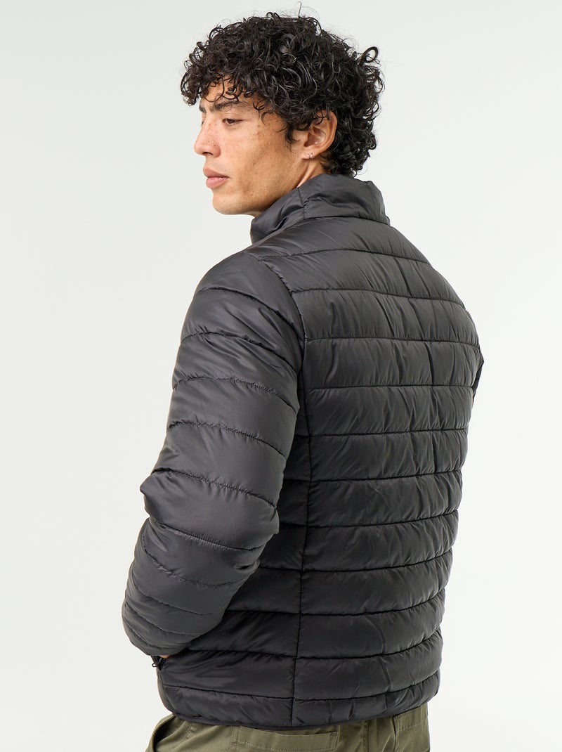 Doudoune légère avec ouverture zippée Noir - Kiabi