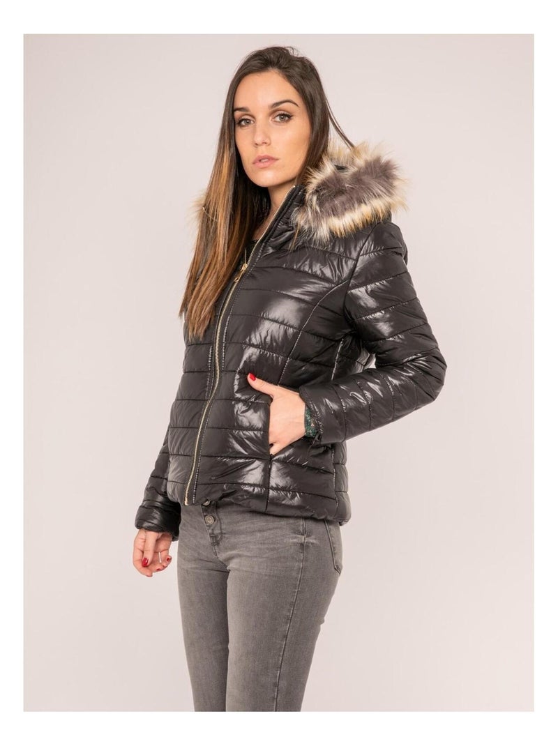 Doudoune légère capuche amovible UNDI Noir - Kiabi