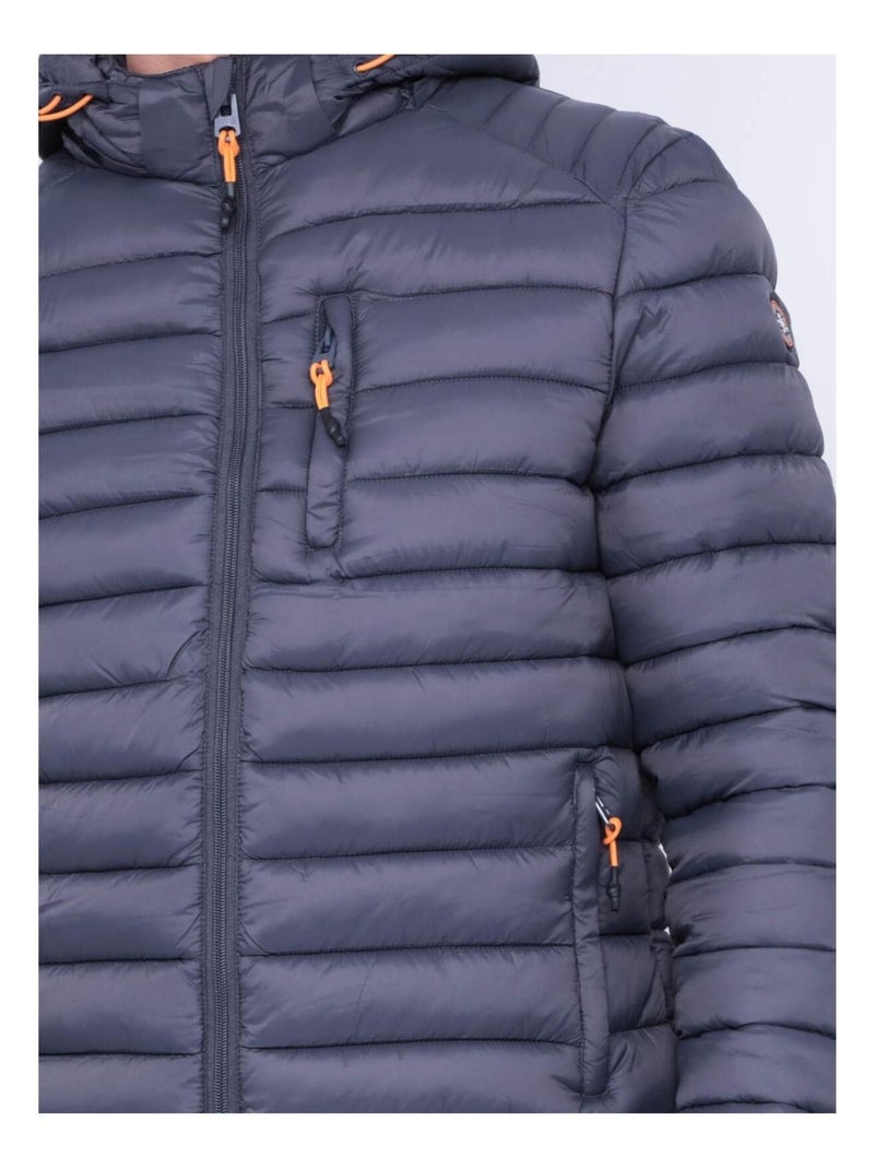 Doudoune légère capuche ZEGEL Gris - Kiabi