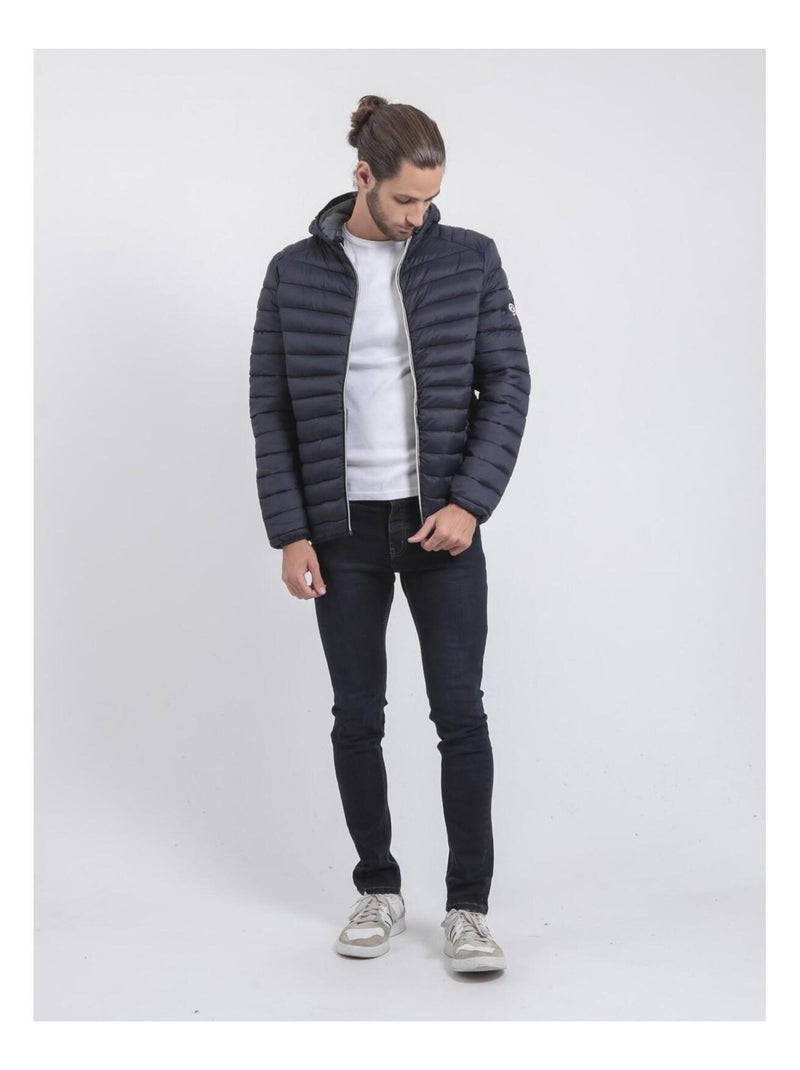 Doudoune légère capuche ZILLING Bleu marine - Kiabi
