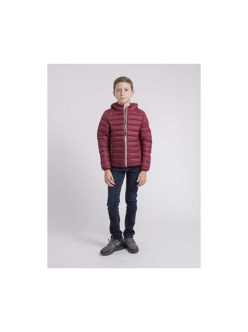 Doudoune légère capuche zilling garçon Bordeaux - Kiabi