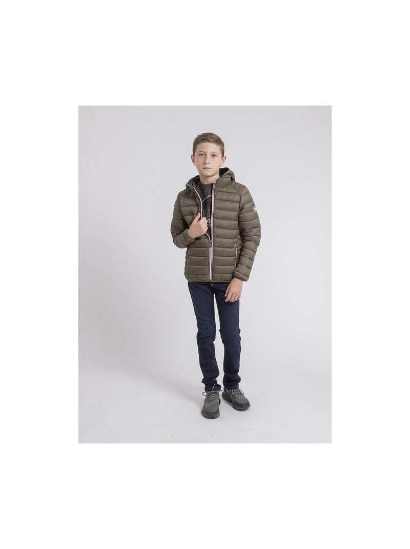 Doudoune légère capuche zilling garçon Kaki - Kiabi