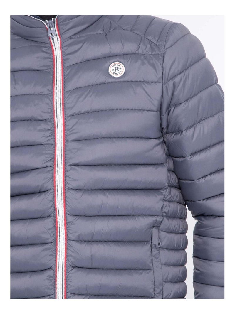 Doudoune légère col montant ZERUBIA Gris - Kiabi