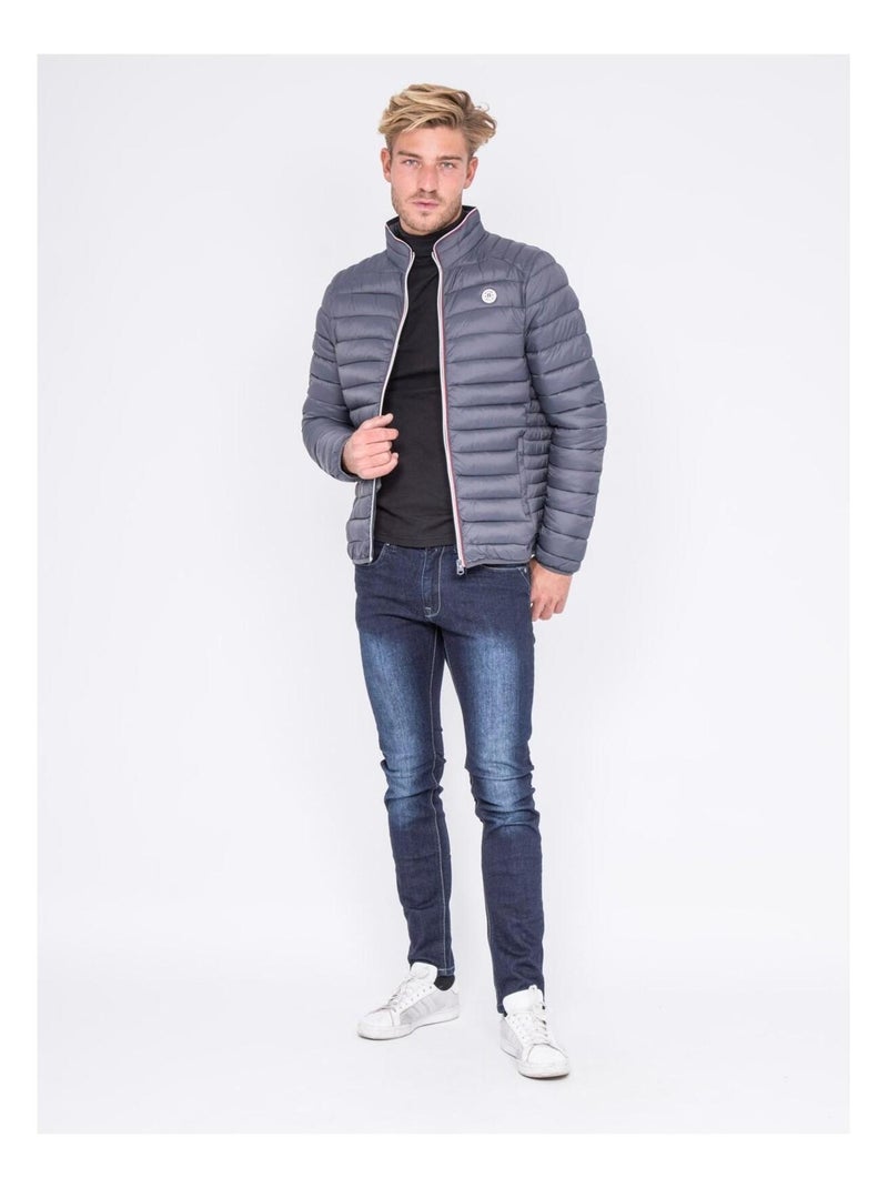 Doudoune légère col montant ZERUBIA Gris - Kiabi