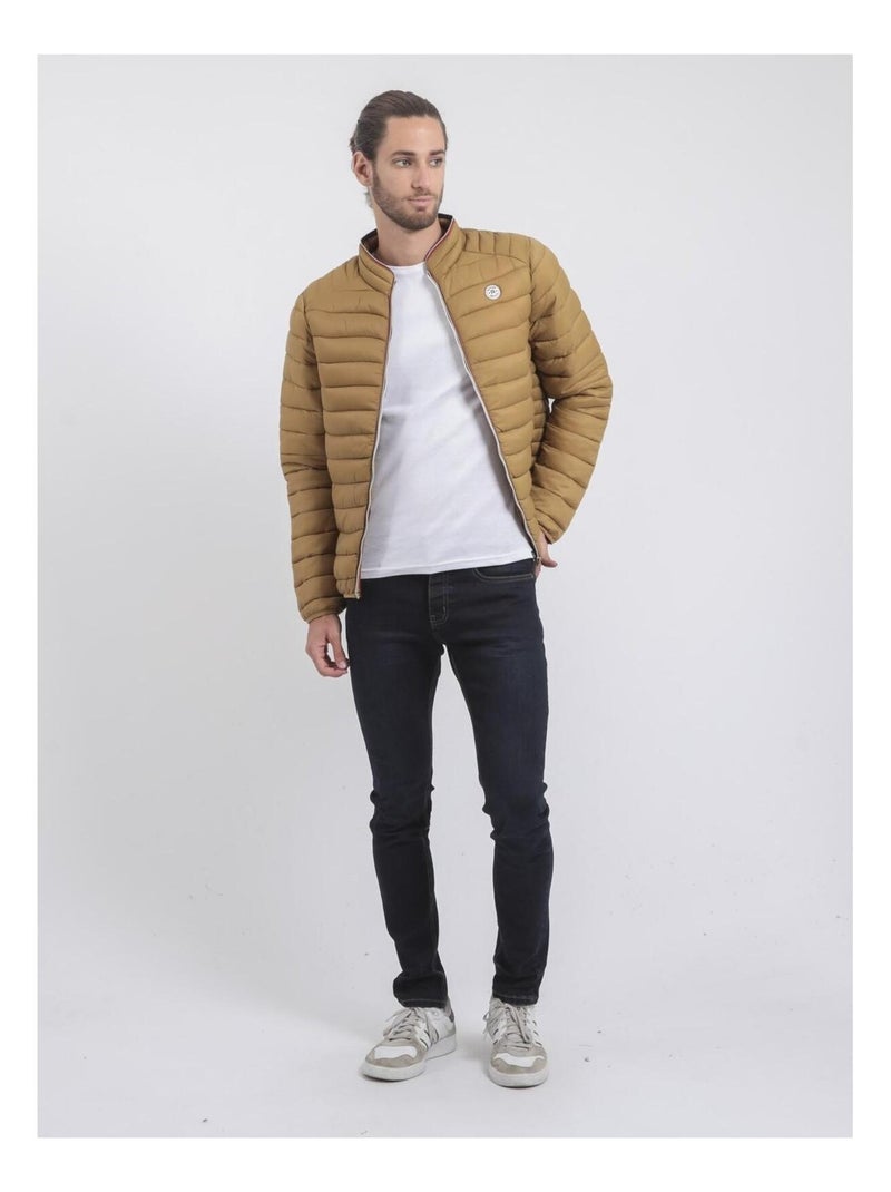 Doudoune légère col montant ZERUBIA II Marron caramel - Kiabi