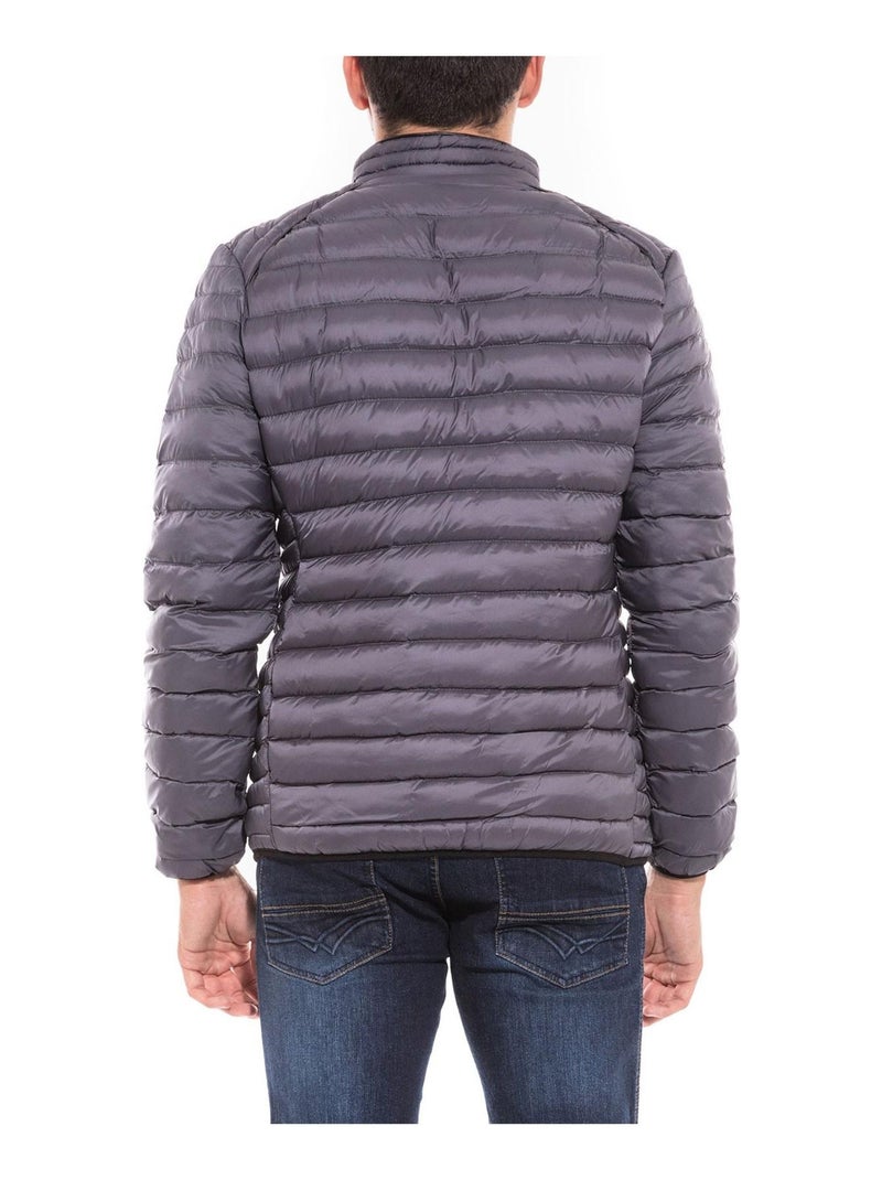 Doudoune légère col officier ZABROK Gris - Kiabi