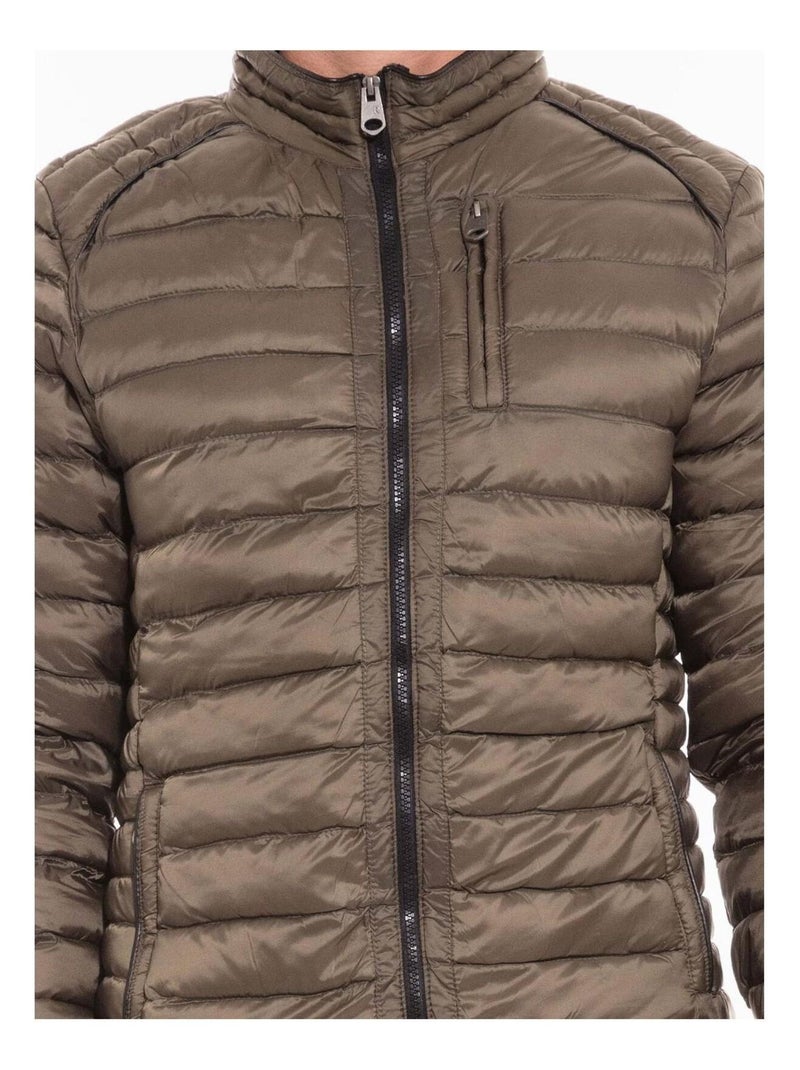 Doudoune légère col officier ZABROK Kaki - Kiabi