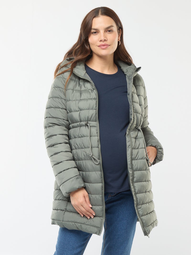 Doudoune légère de maternité + portage Kaki - Kiabi