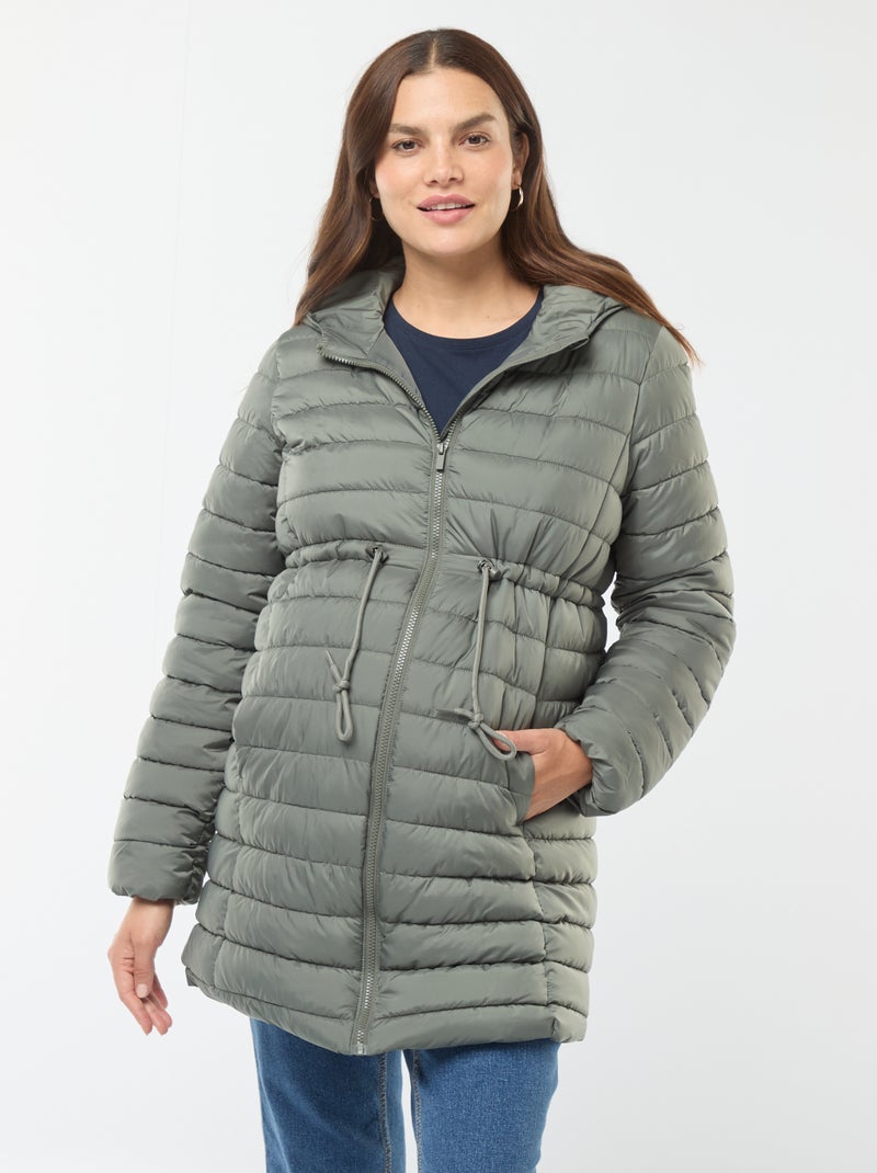 Doudoune légère de maternité + portage Kaki - Kiabi