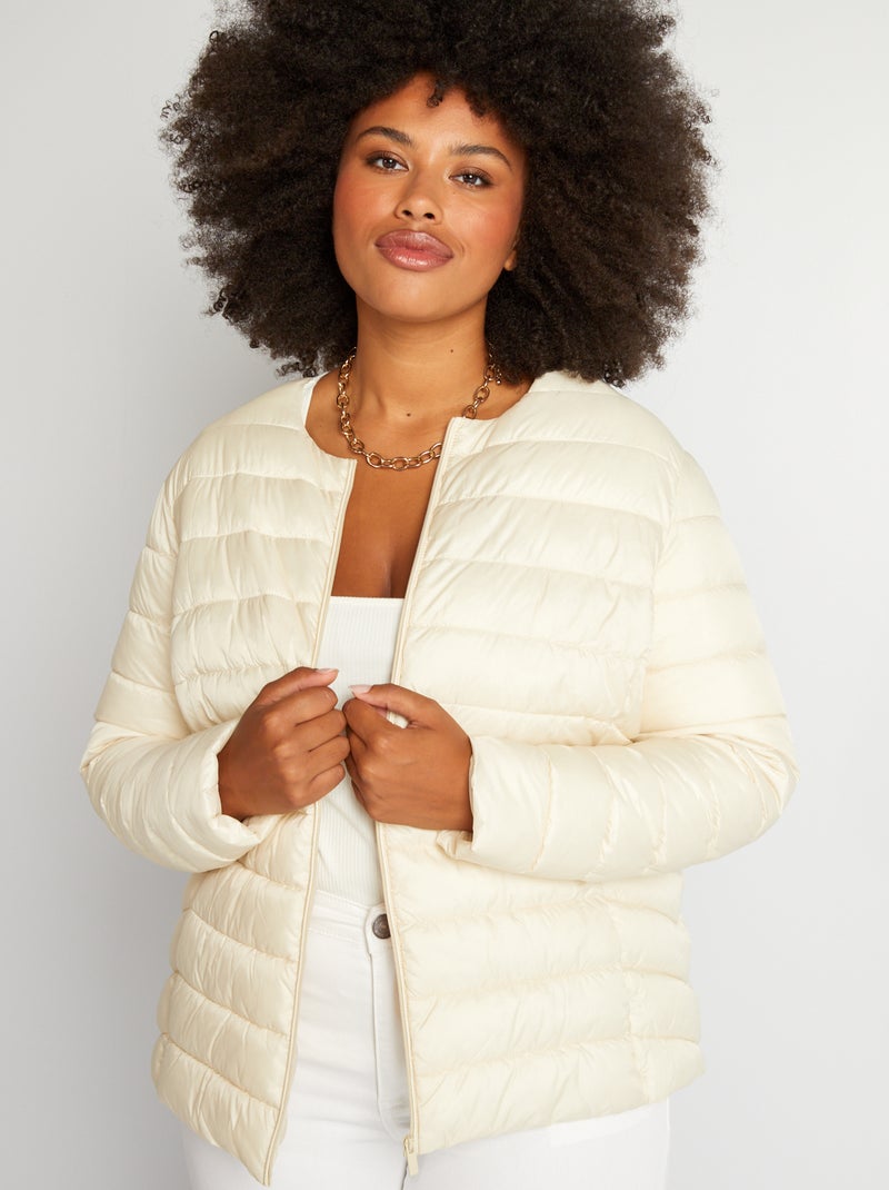 Doudoune légère déperlante beige - Kiabi