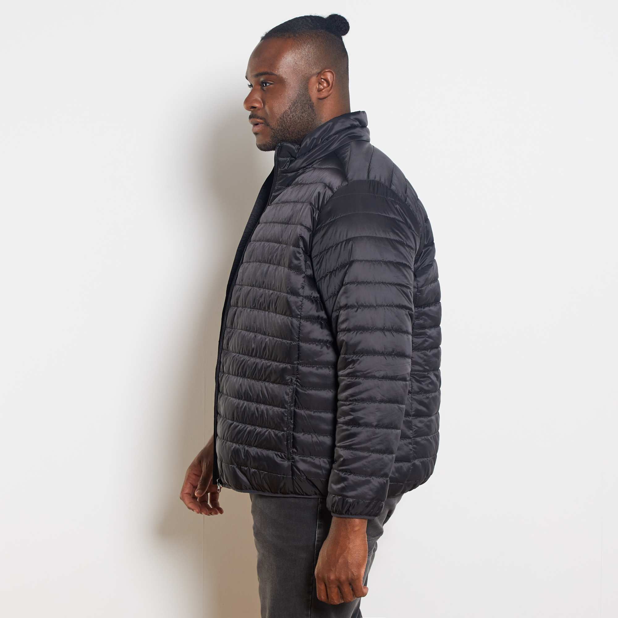 Doudoune l?�g?�re ?�co-con?�ue Grande taille homme - noir - Kiabi - 24,50�?�
