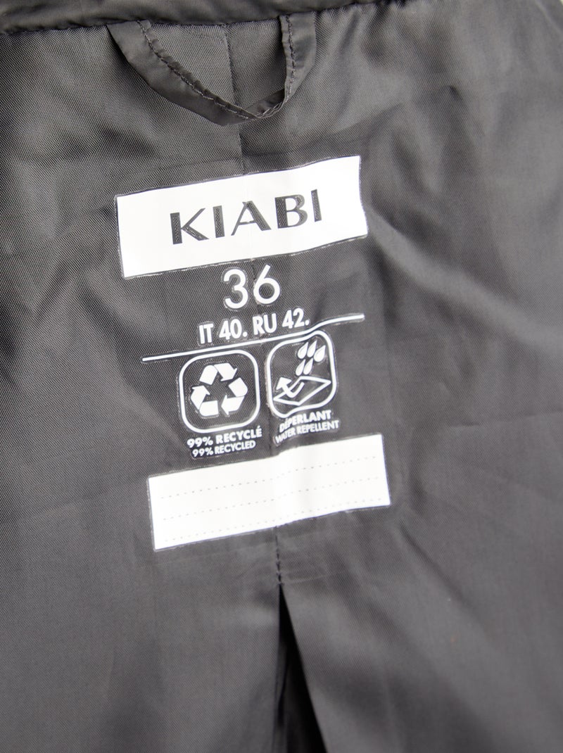 Doudoune légère matelassée noir - Kiabi